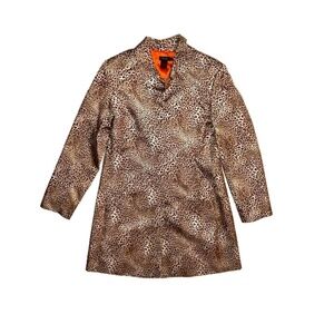 Vintage silk leopard print topcoat 8